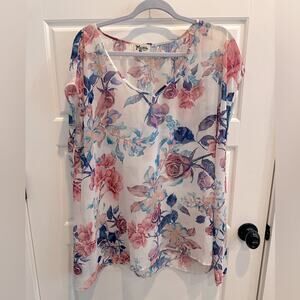 Show Me Your MuMu Floral Sheer Tunic Swim Coverup